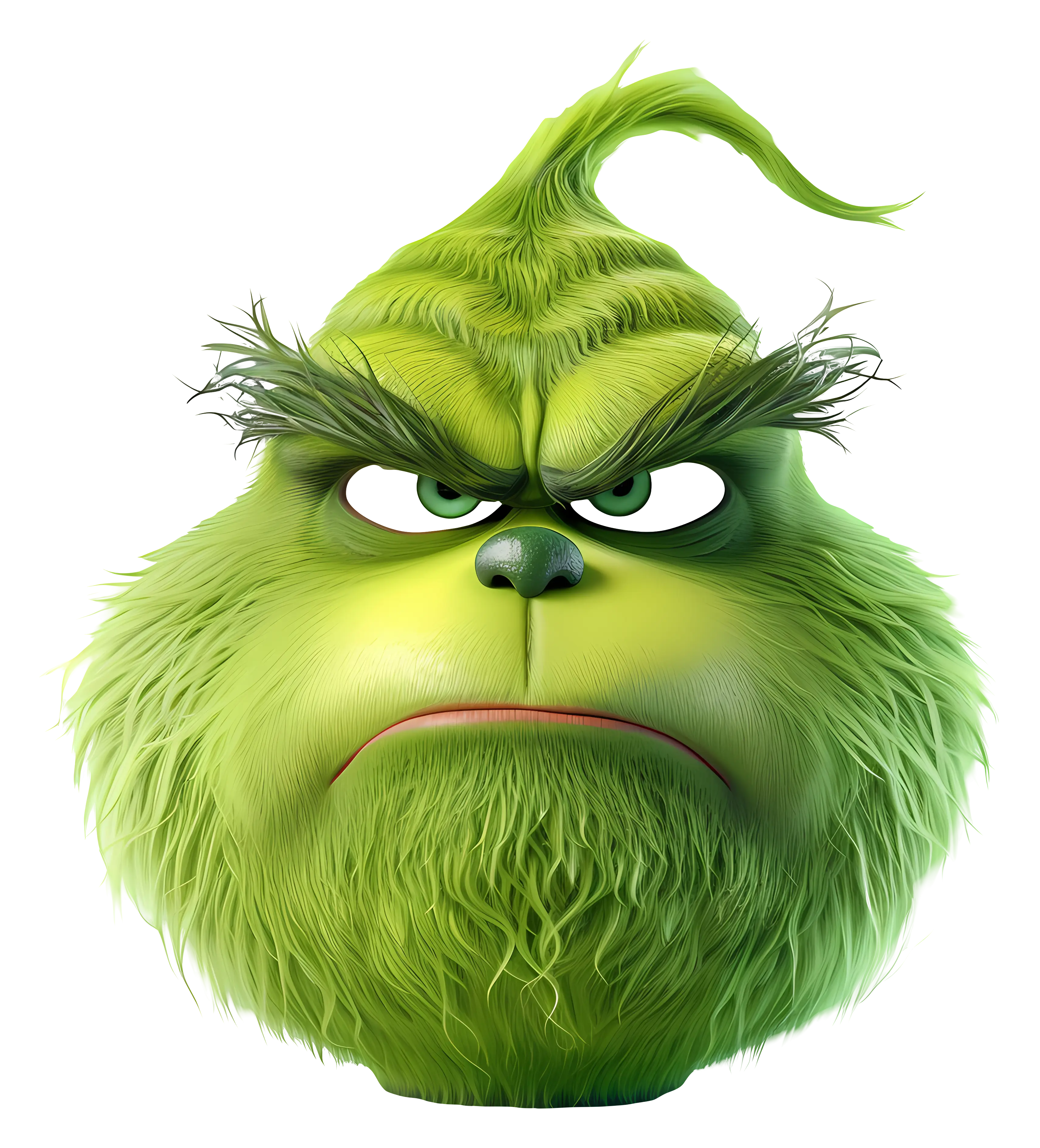 Green Grumpy Cartoon Creature