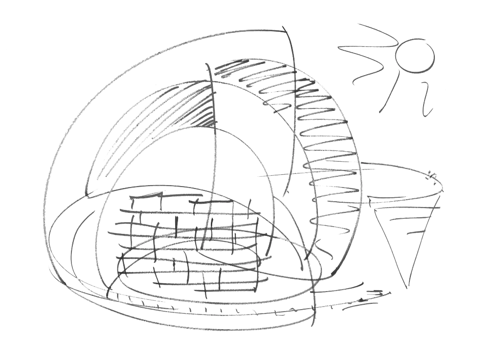 Architectural Sketch of Building