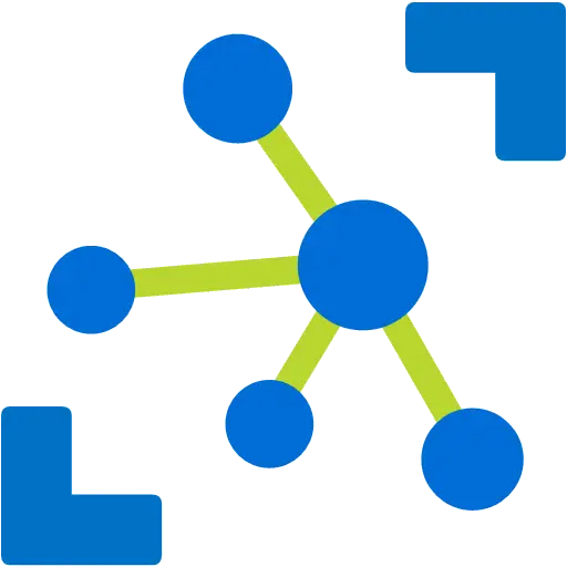Blue and Green Connection Nodes Diagram
