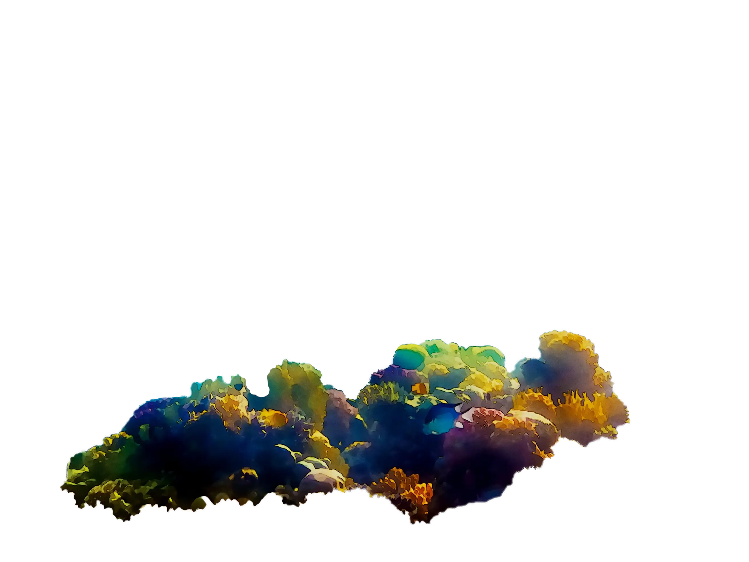Vivid Colorful Clouds in Abstract Design