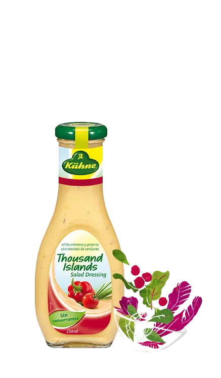 Salad Dressing Bottle with Vegetables Illustration