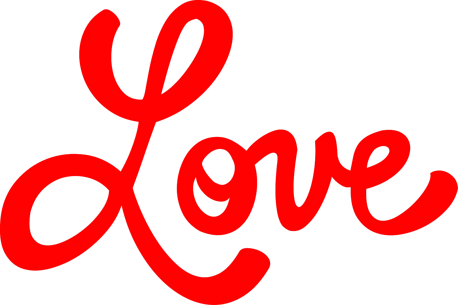 Red Love Text