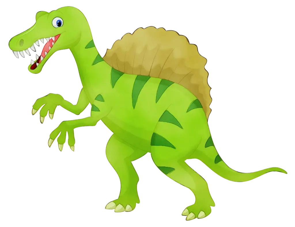 Green Cartoon Dinosaur Illustration