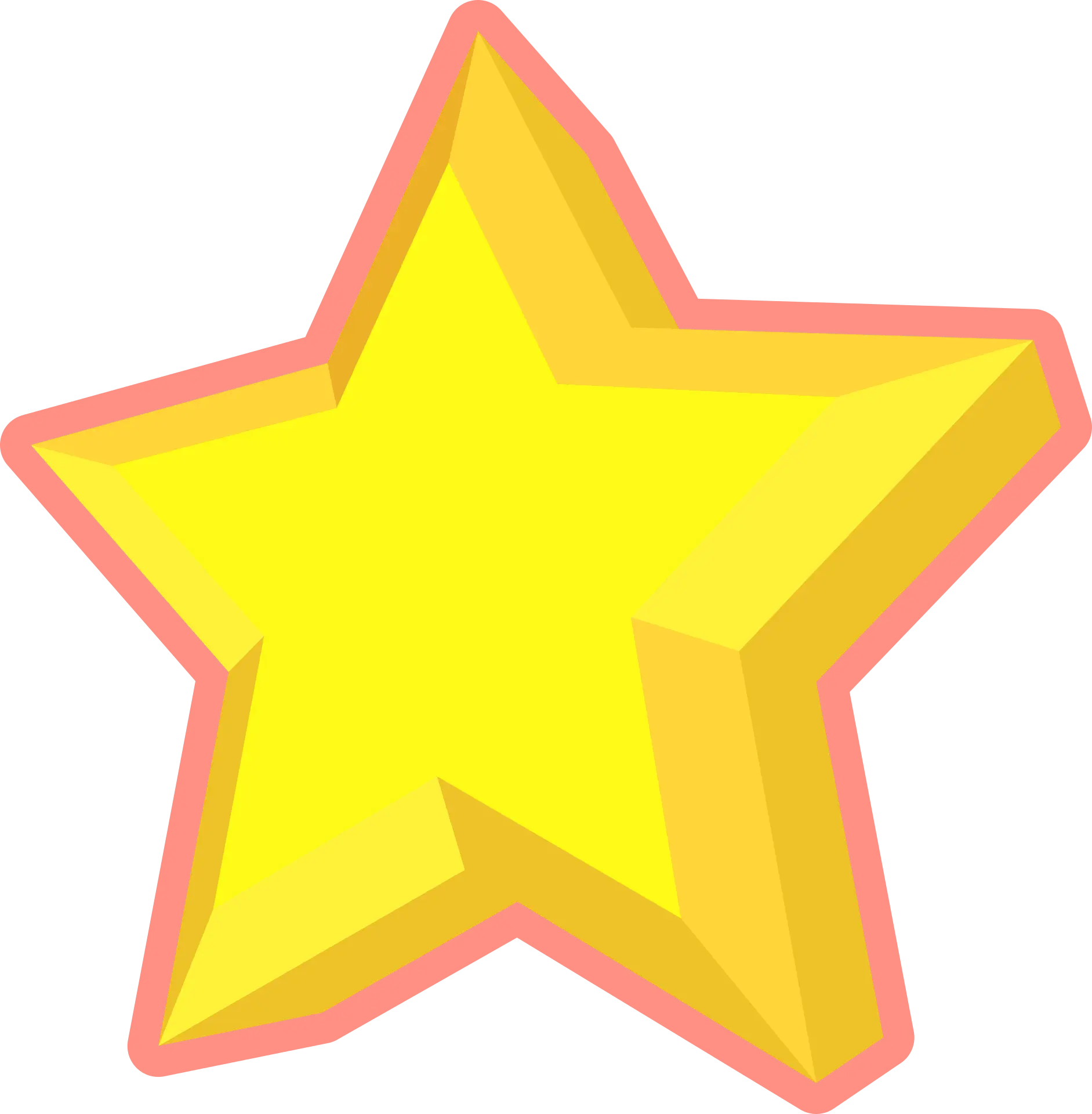 Yellow Star Symbol for Rating and Achievement