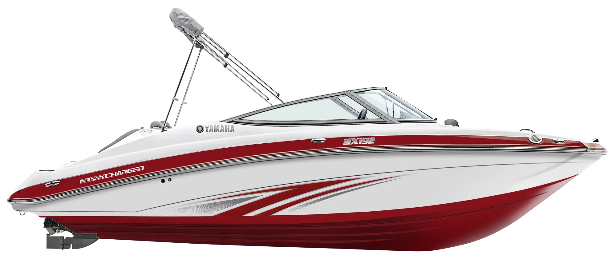 Red and White Speedboat for Recreational Activities