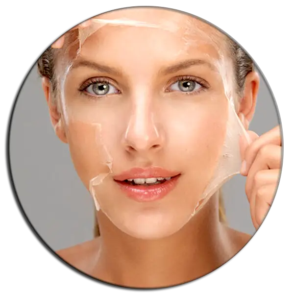 Woman Using Peeling Face Mask