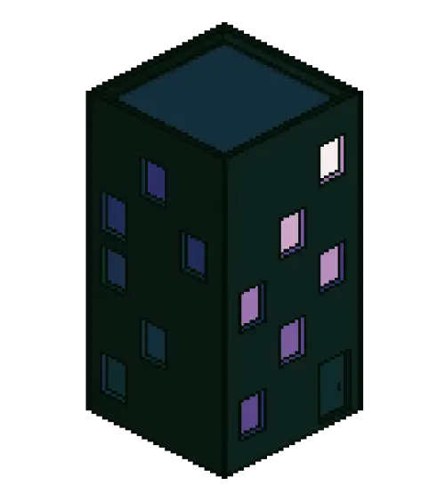 Black Building with Windows