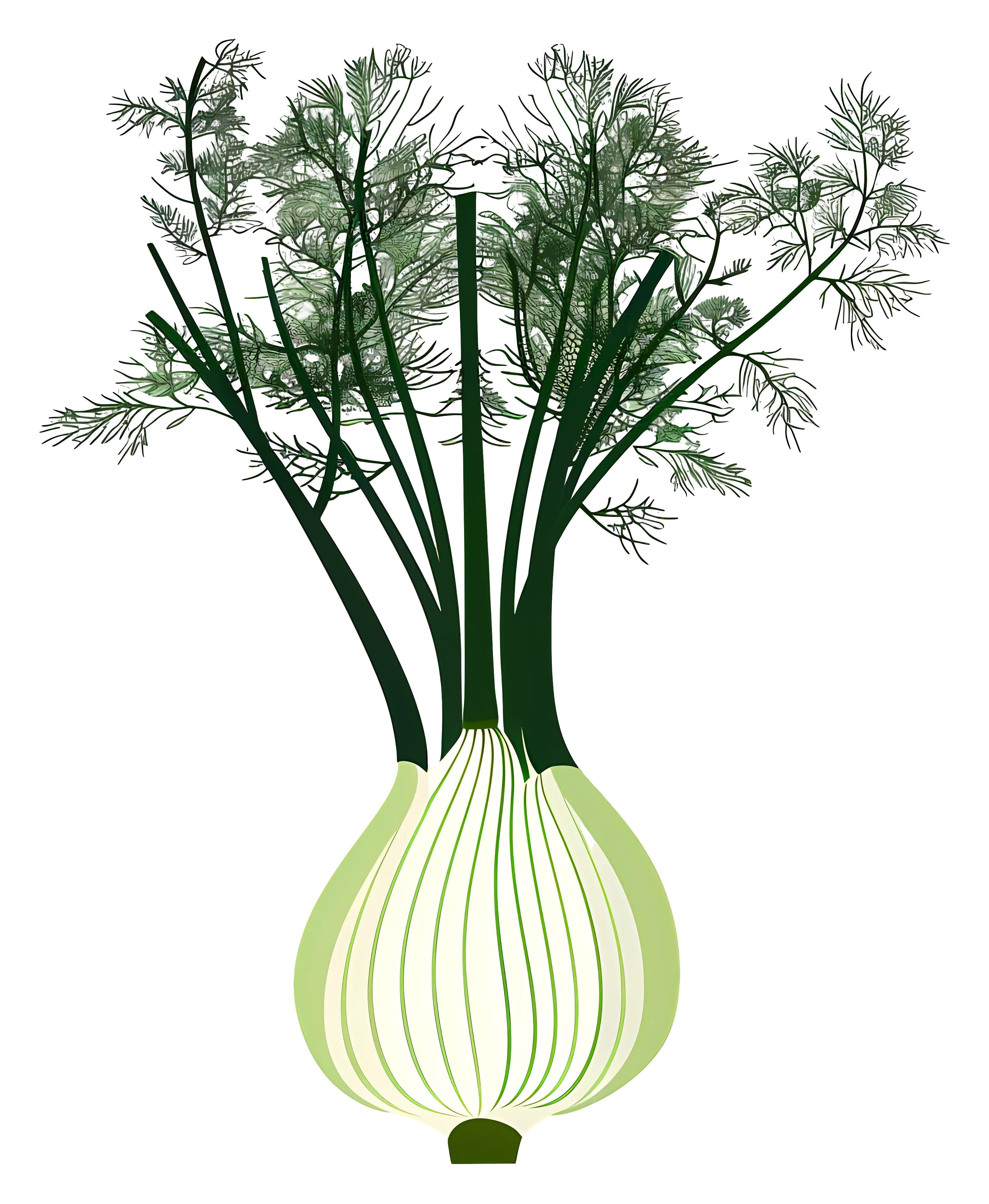 Fennel Plant Illustration with Leaves