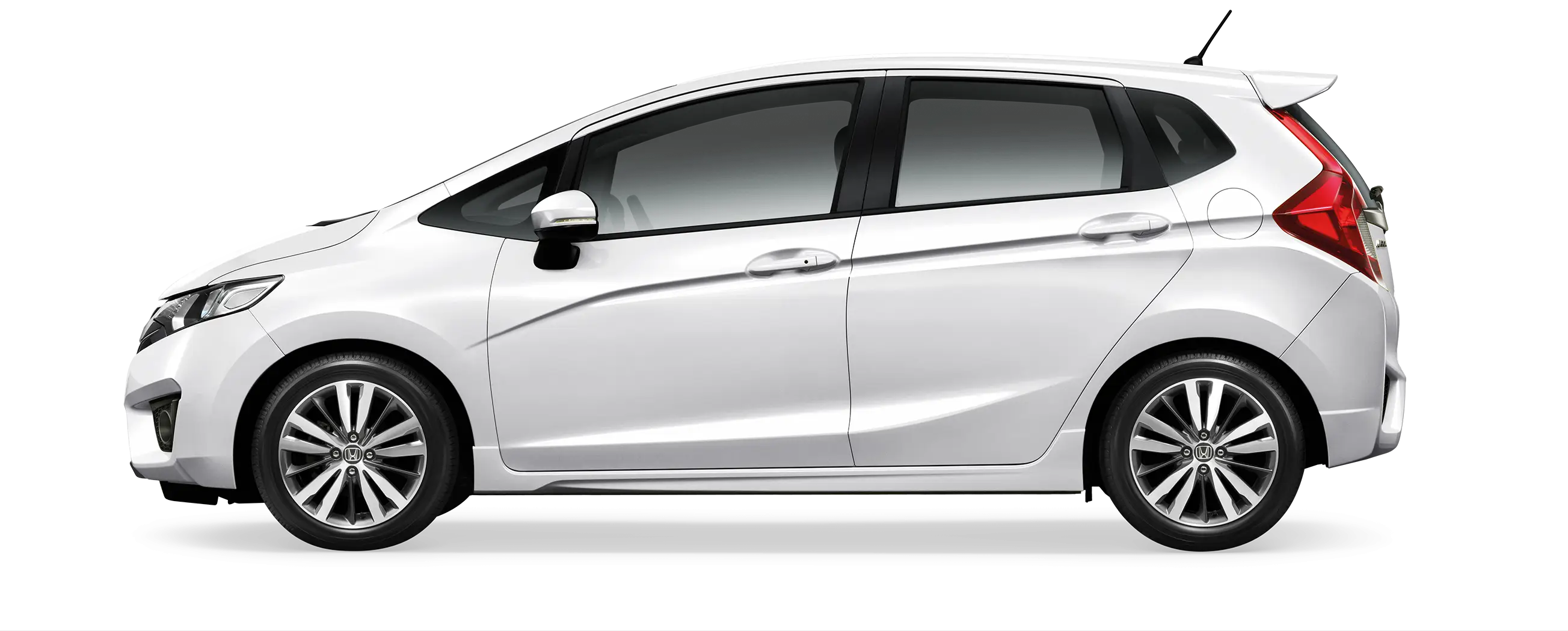 Sleek White Hatchback Car
