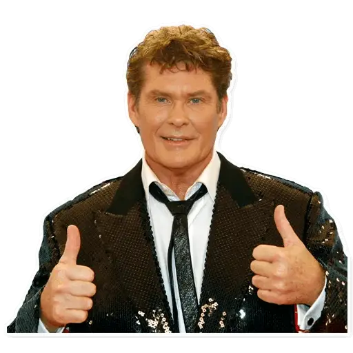 Man Giving Thumbs Up in a Suit
