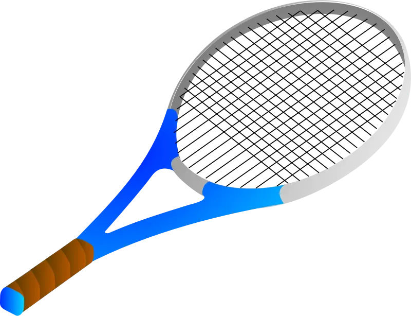 Blue Tennis Racket Illustration