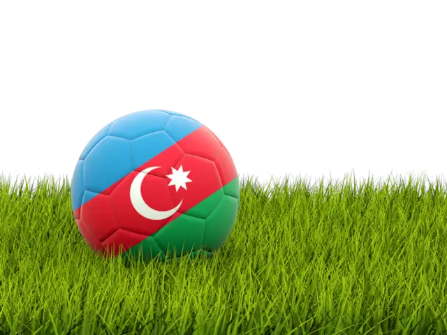 Azerbaijan Soccer Ball on Grass Field
