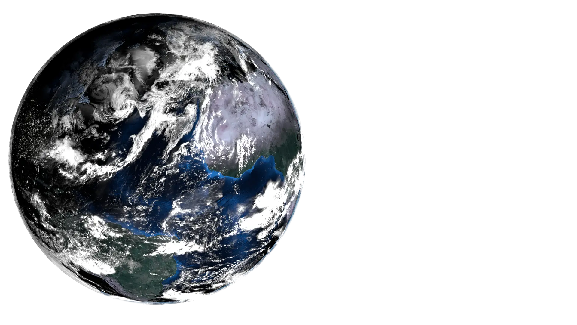 Realistic Earth Image Showing Global Weather Patterns