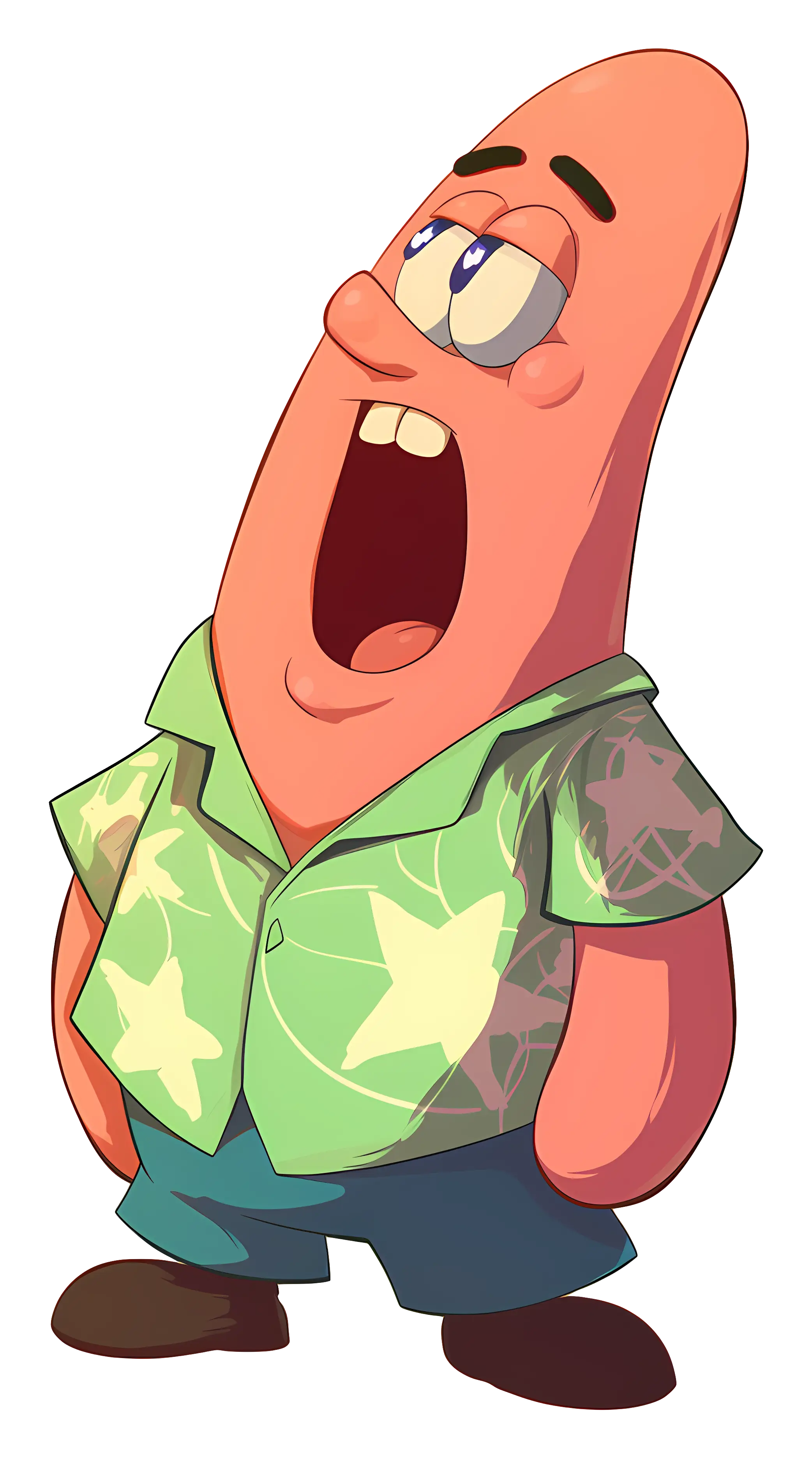Pink Starfish Cartoon Character