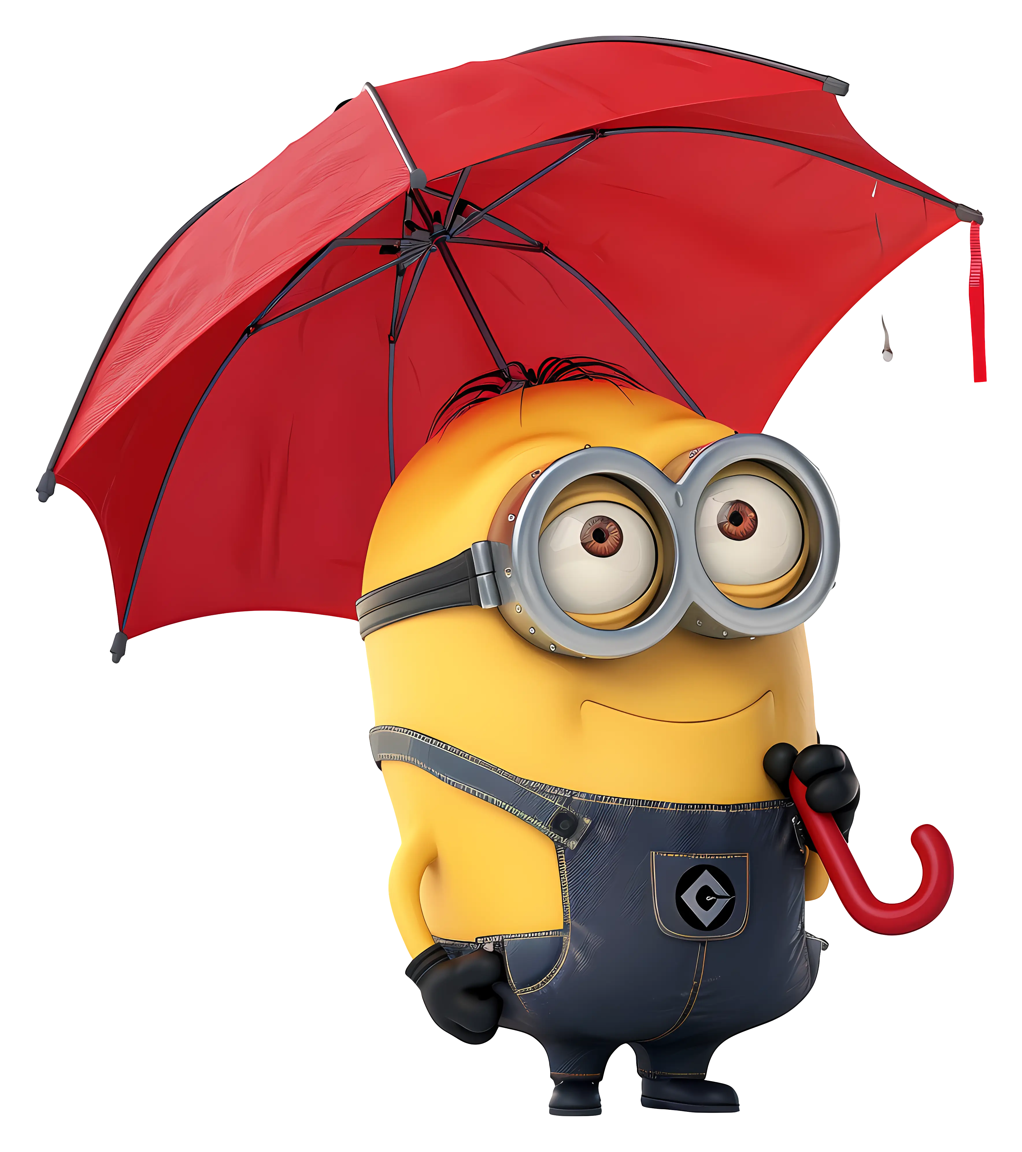 Minion Holding Red Umbrella