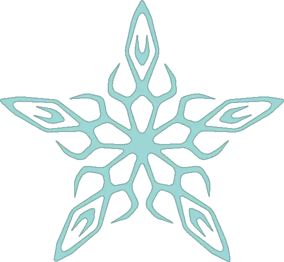 Elegant Blue Snowflake Design
