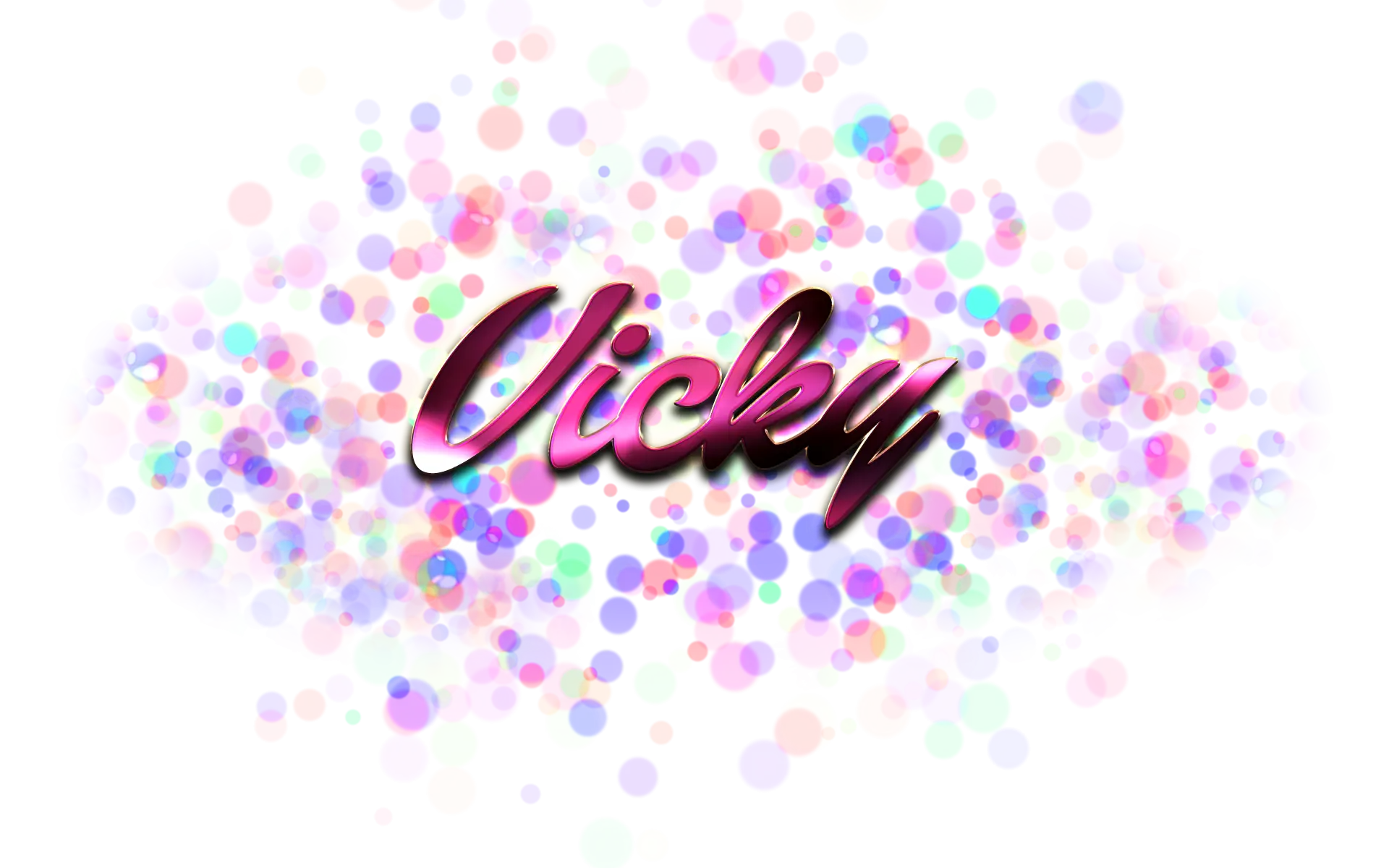 Colorful Vicky Text Design
