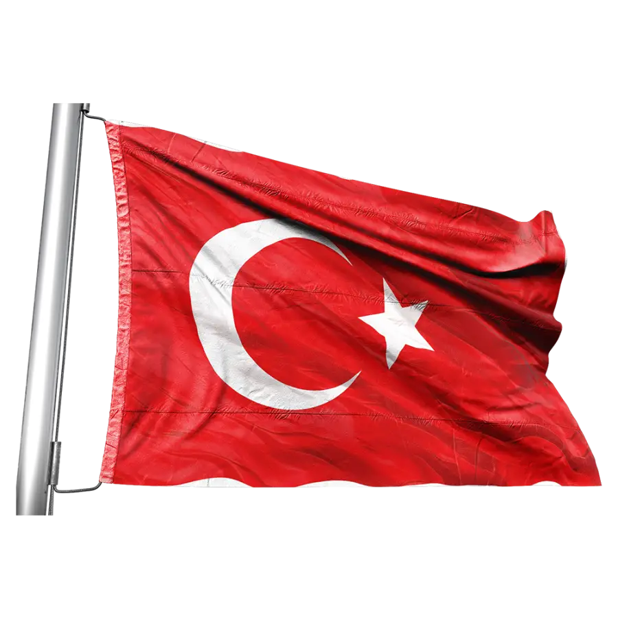 Turkey National Flag with Crescent and Star