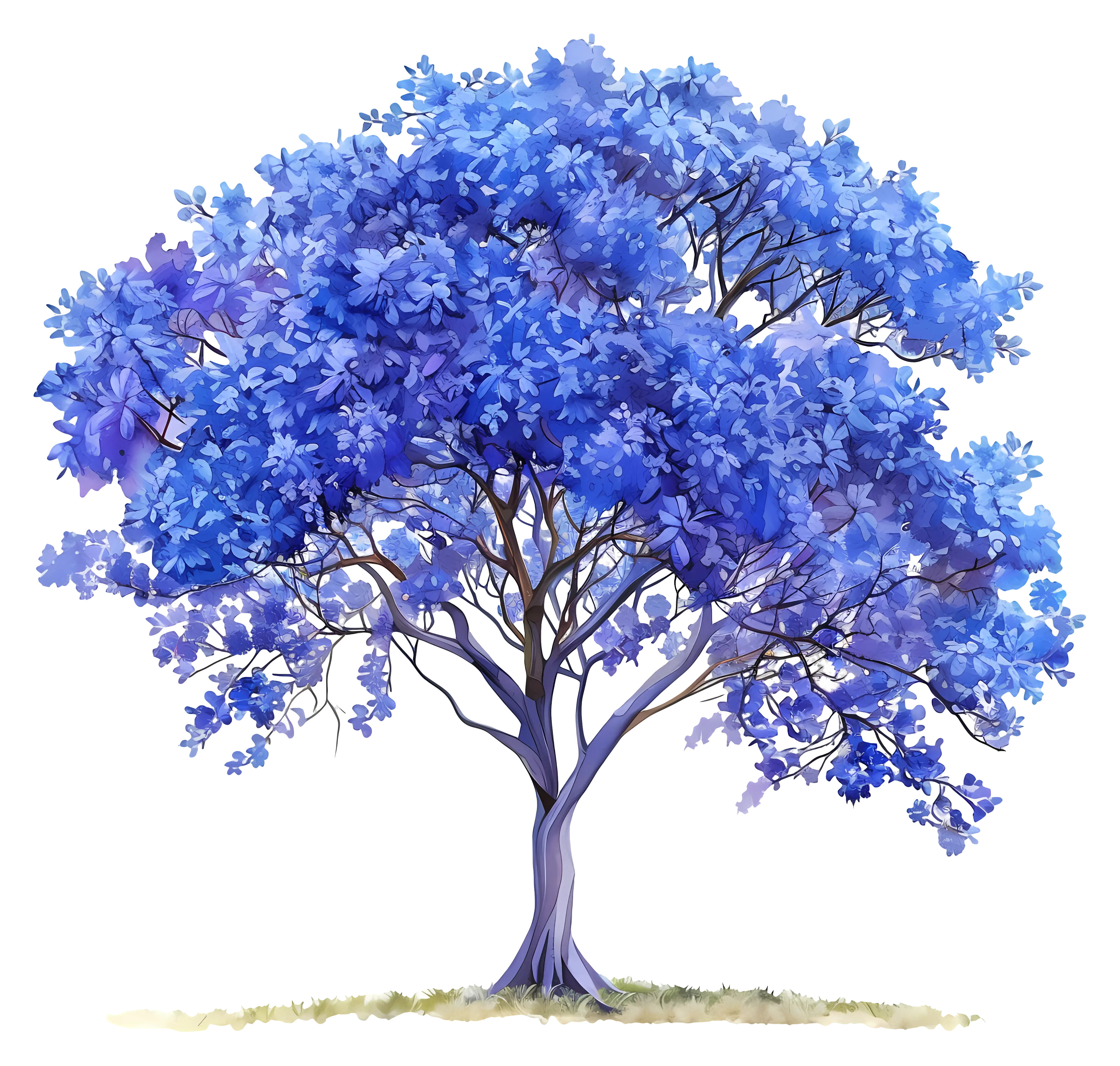 Blue Flowering Tree in Bloom
