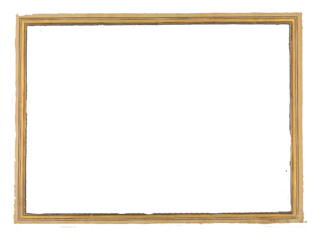 Empty golden frame