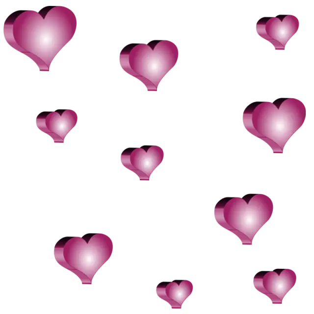 Pink Floating Hearts Design