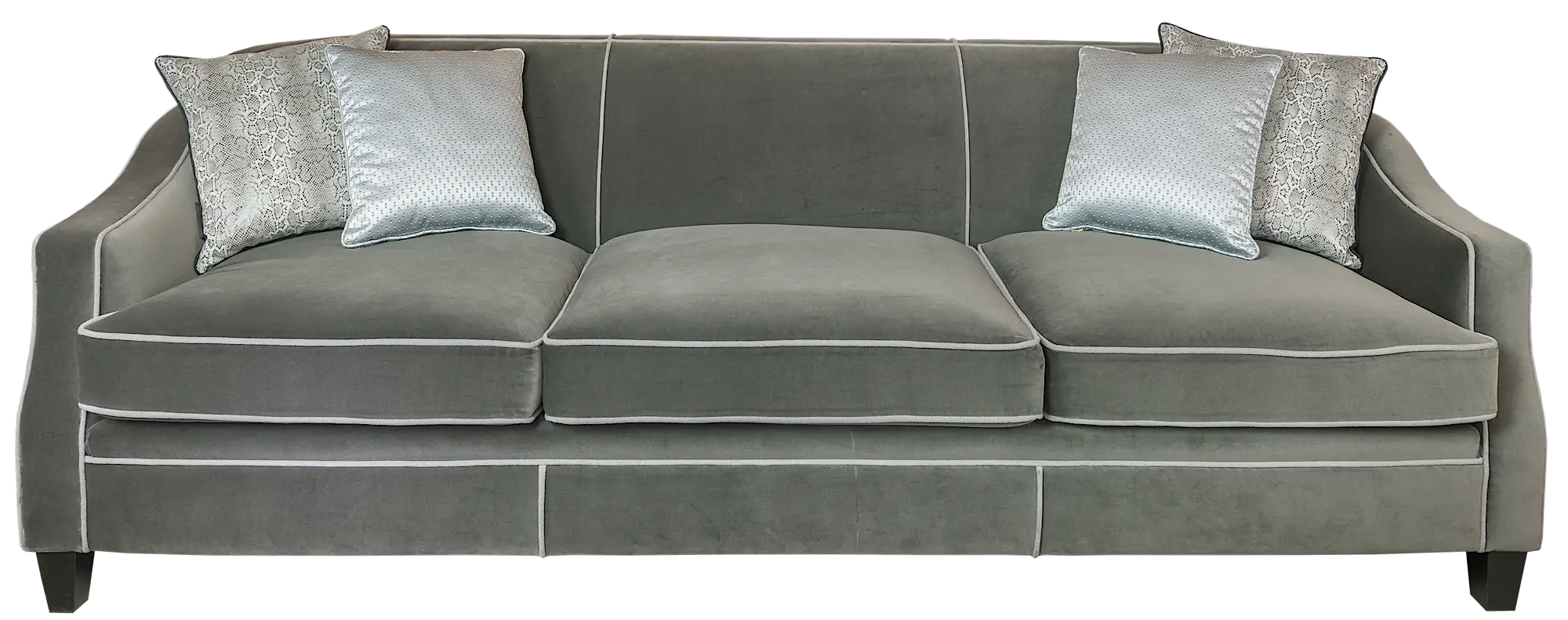 Modern Gray Sofa with Cushions