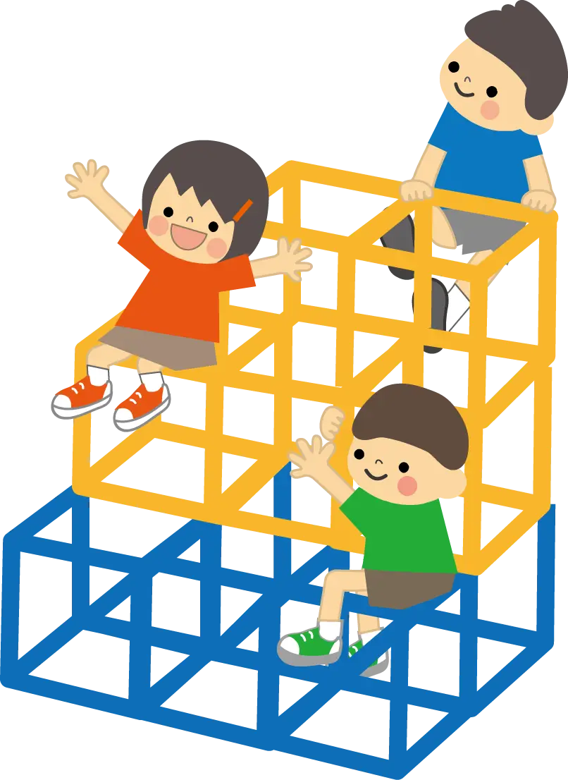 Children Enjoying a Jungle Gym