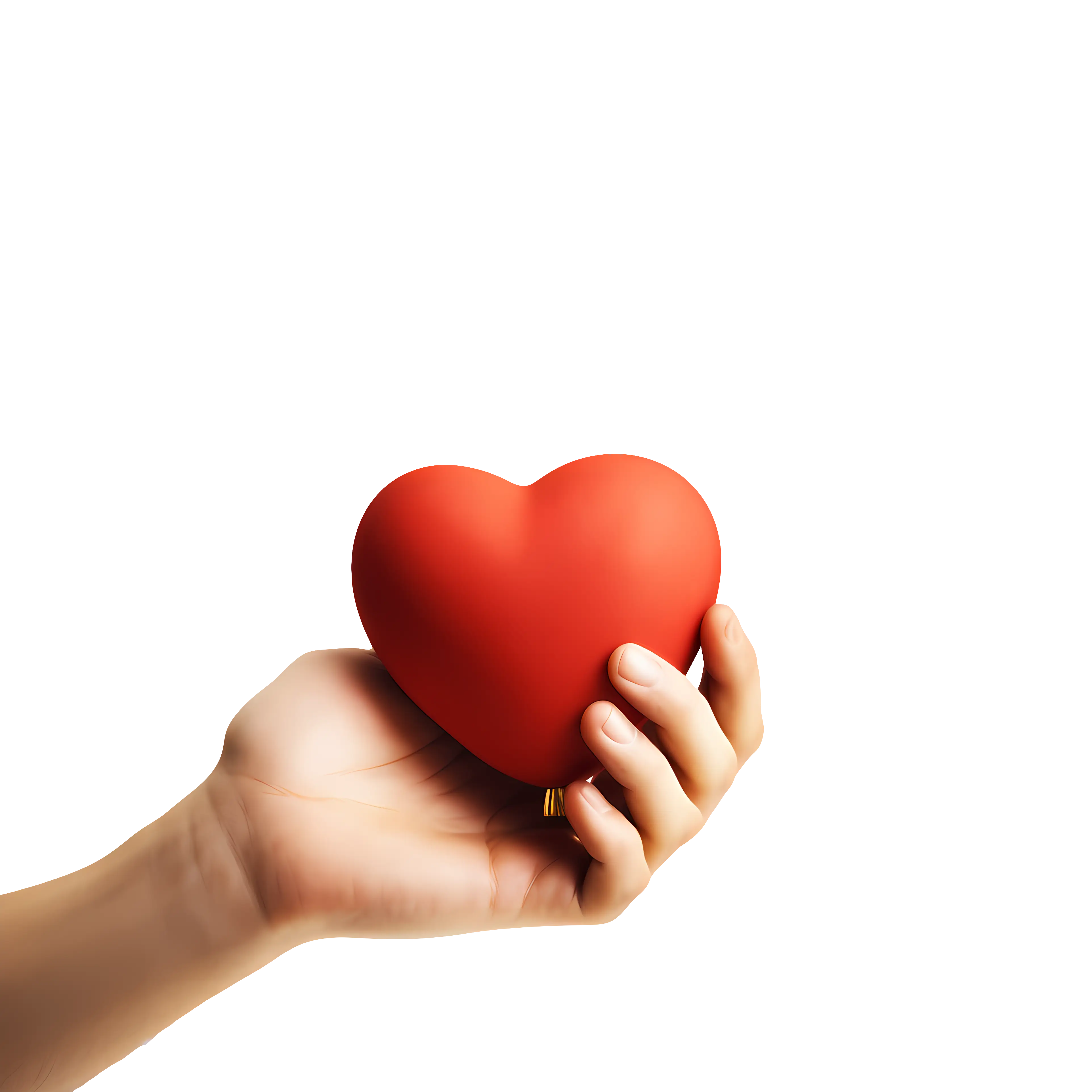 Hand Holding a Red Heart
