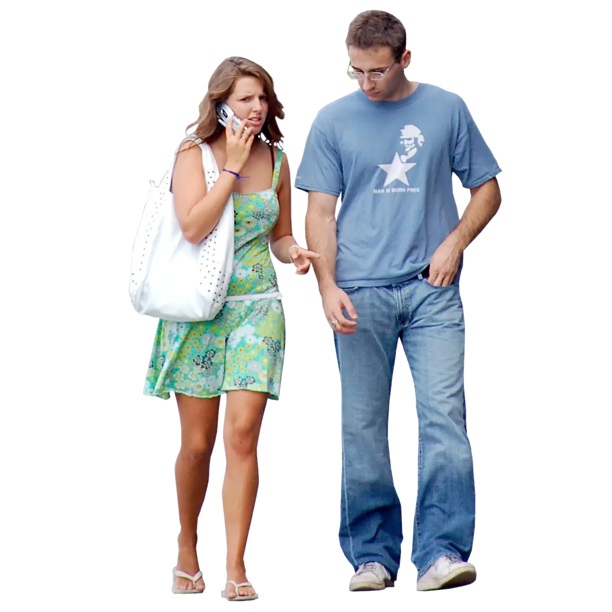 Couple Walking and Talking