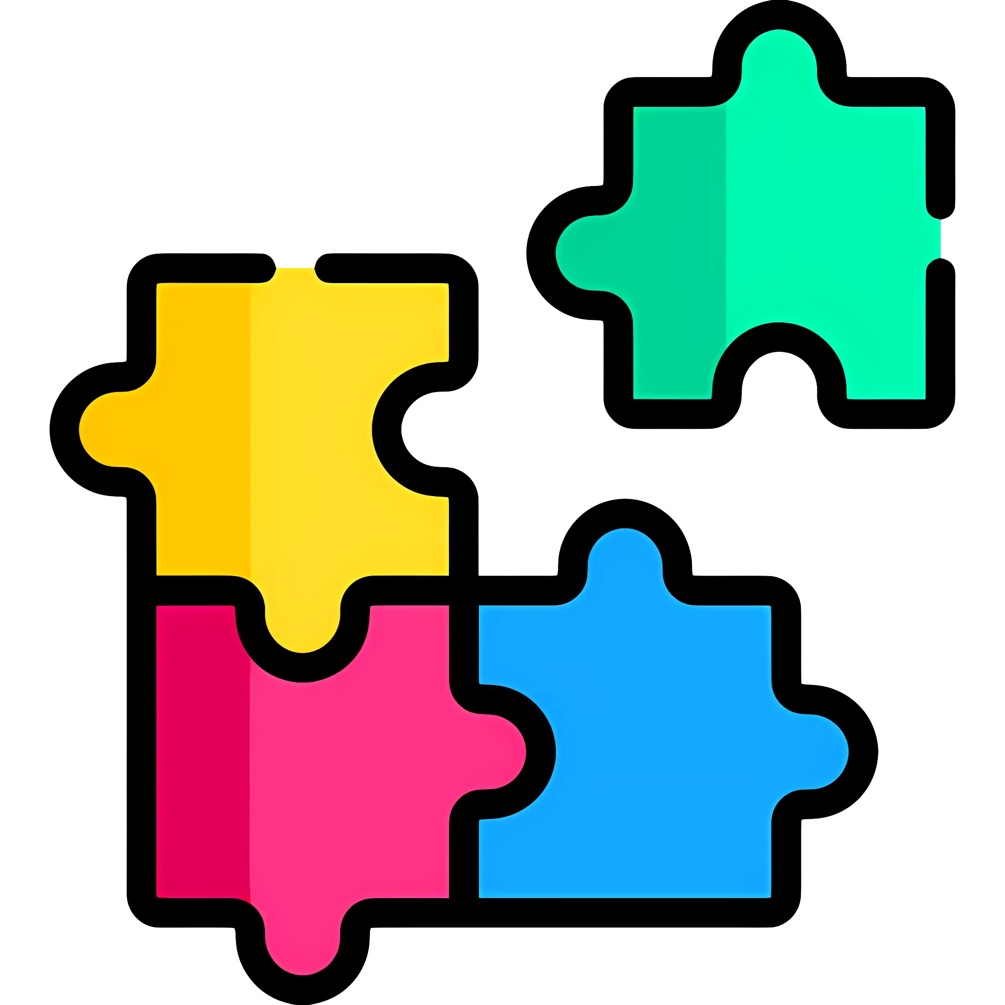 Colorful Puzzle Pieces