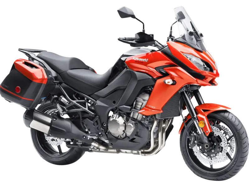 Red Sport Motorcycle with Sleek Design