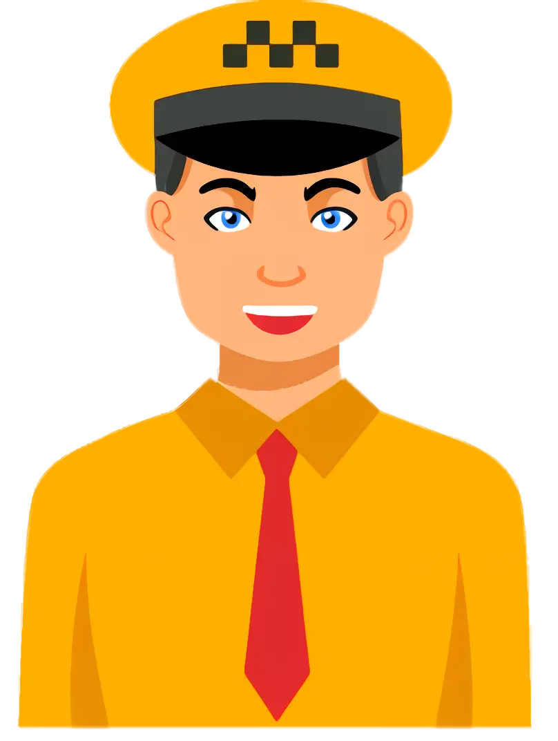 Cartoon Taxi Driver Illustration