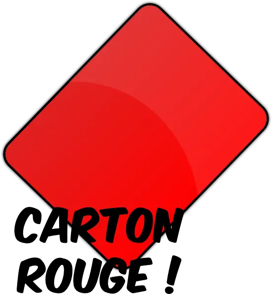 Red Card Symbol for Soccer Penalty