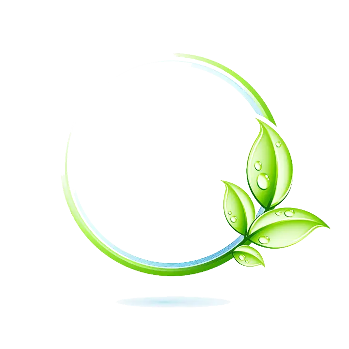 Eco-Friendly Design with Leaves and Droplets