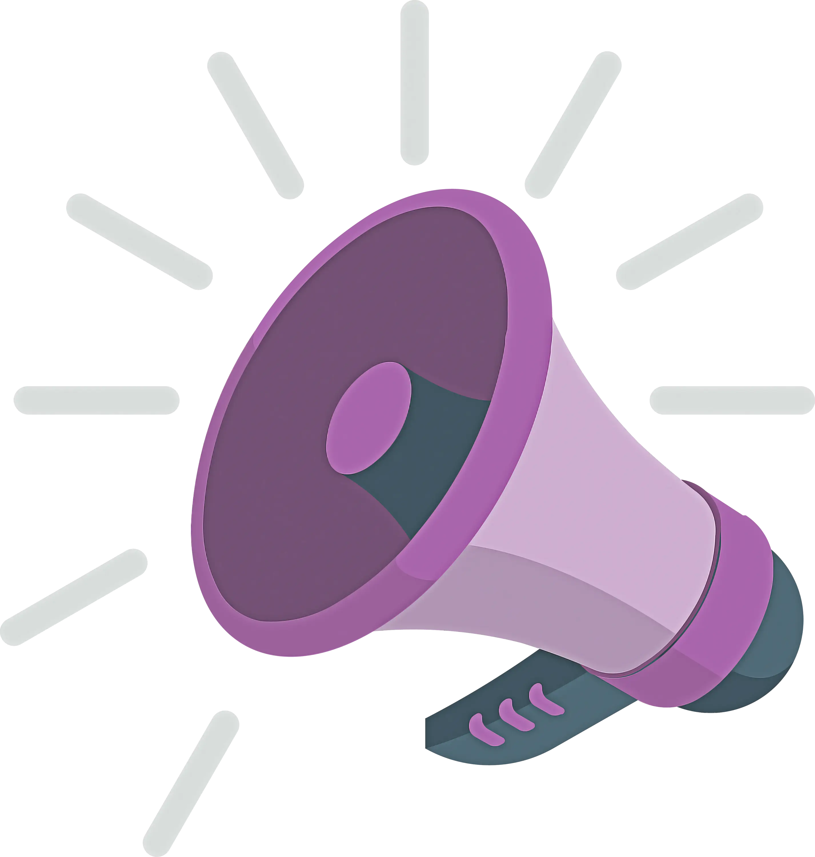 Purple Megaphone for Announcements