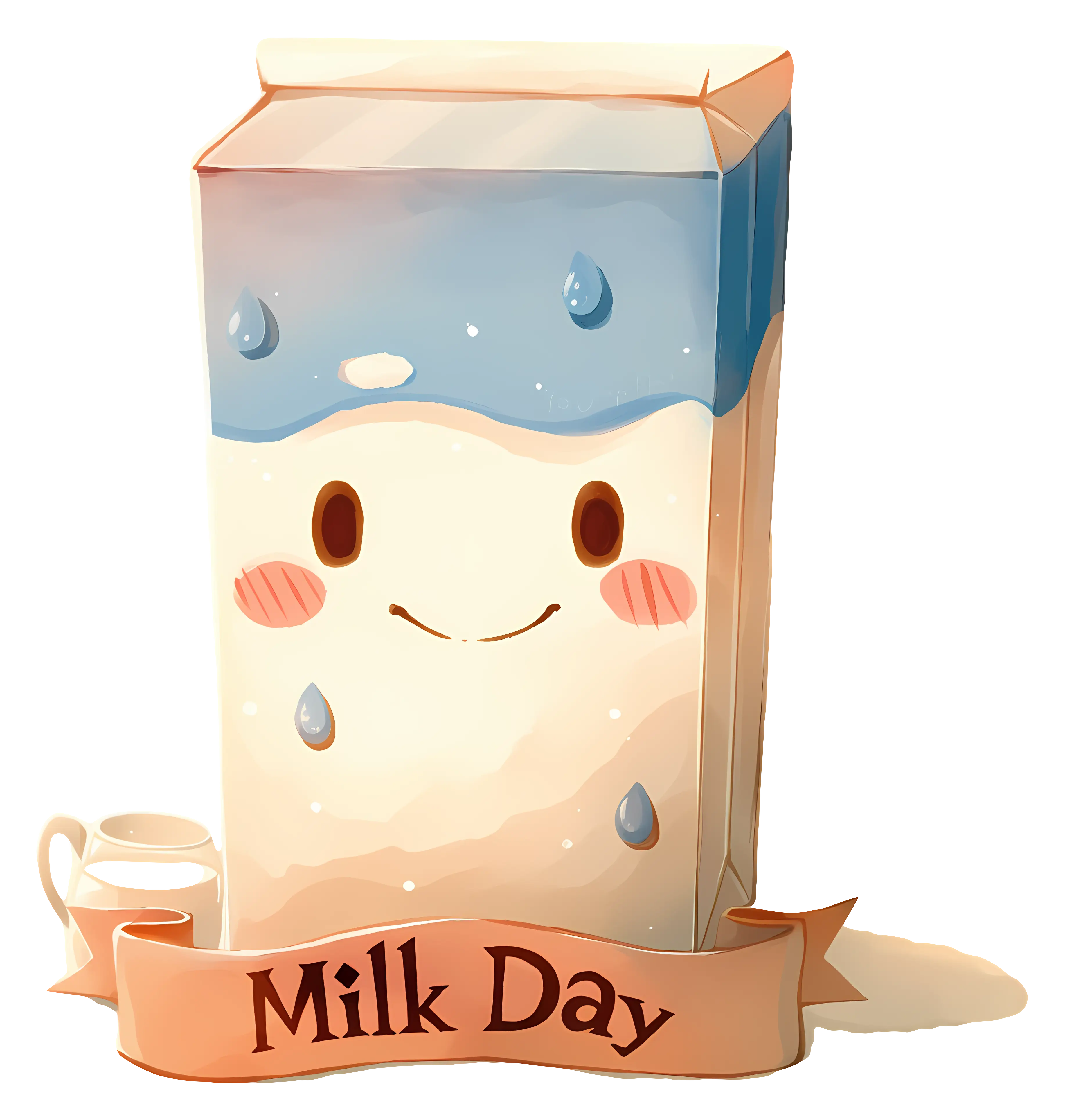 Cute Milk Carton for Milk Day Celebration