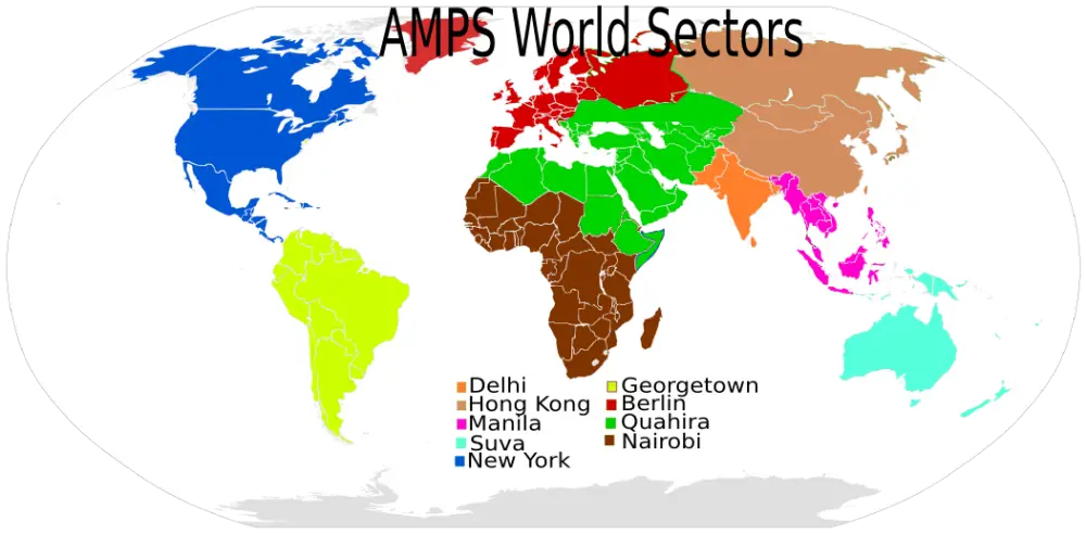 AMPS World Sectors Map
