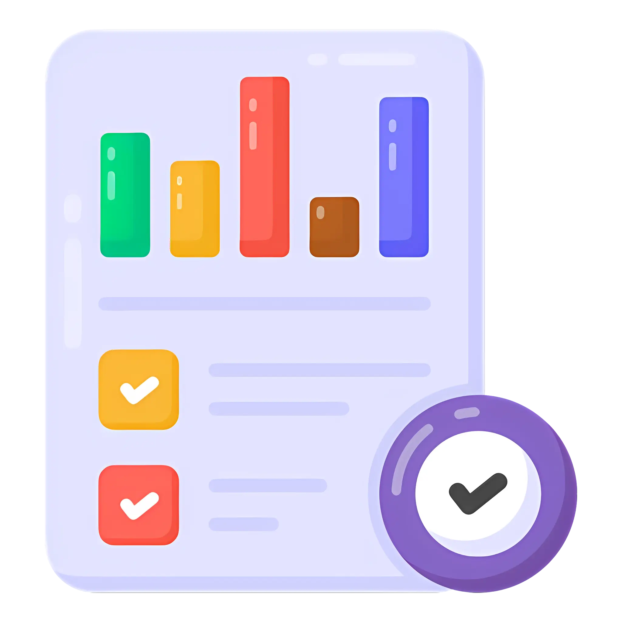 Data Chart Icon for Business Analysis