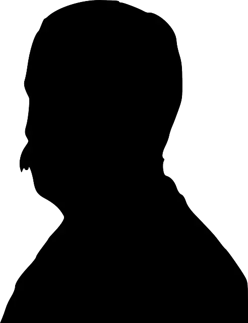 Black Silhouette of a Male Figure