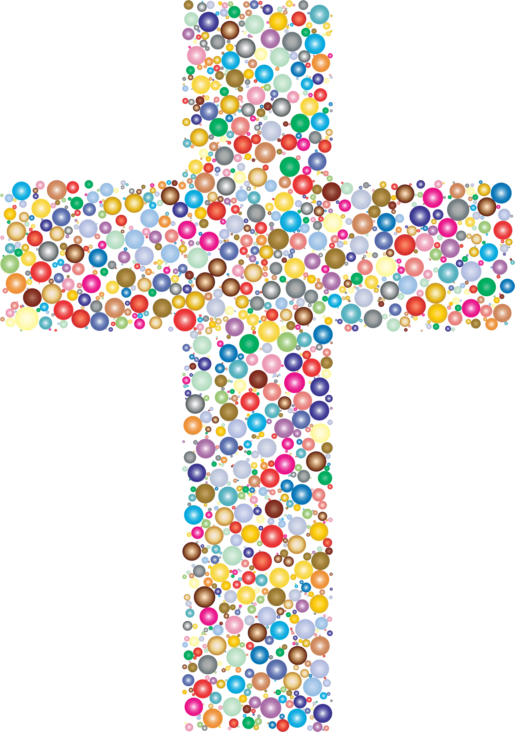 Colorful Beaded Cross Design