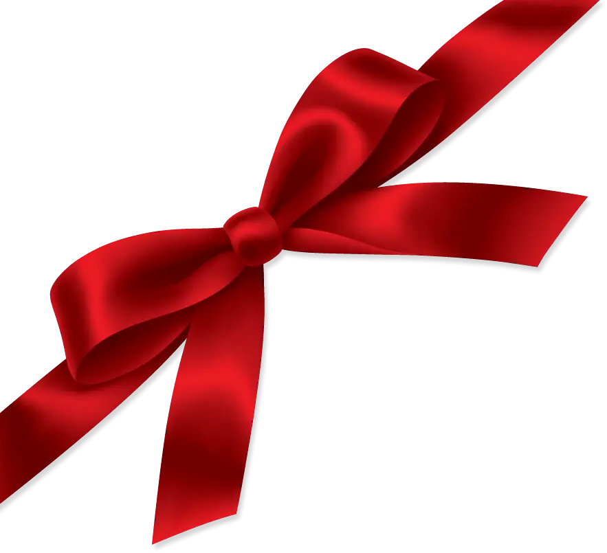 Red Satin Ribbon with Bow