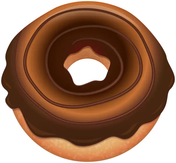 Glazed Chocolate Donut Illustration