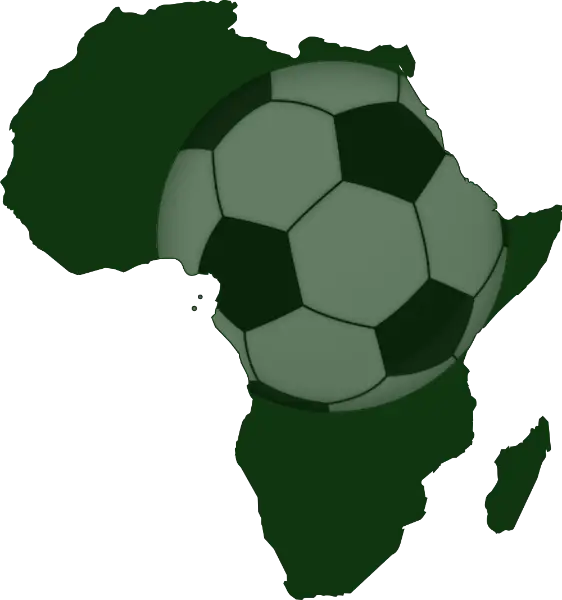 Africa Map with Integrated Soccer Ball Graphic