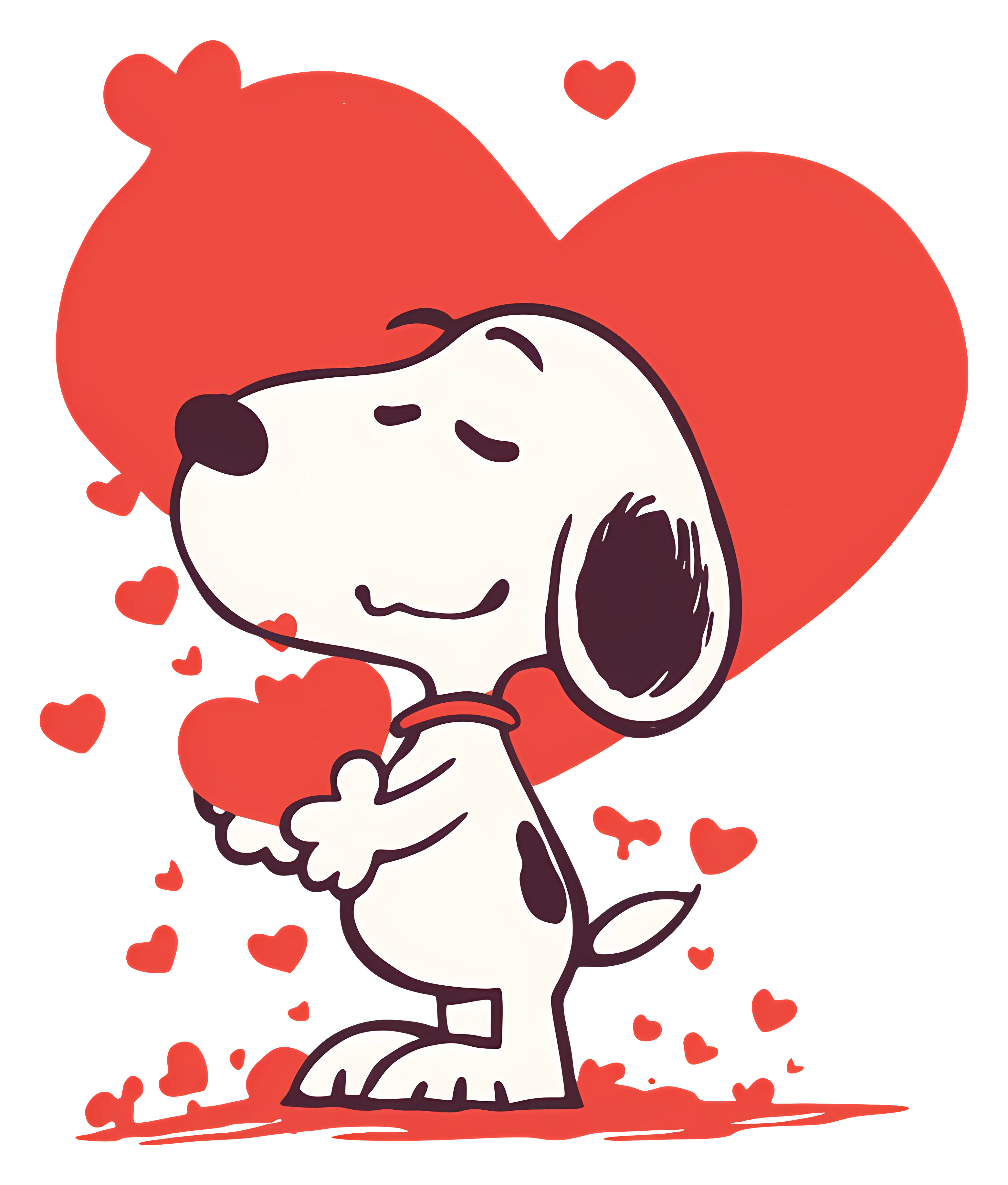 Cute Cartoon Puppy Holding a Heart
