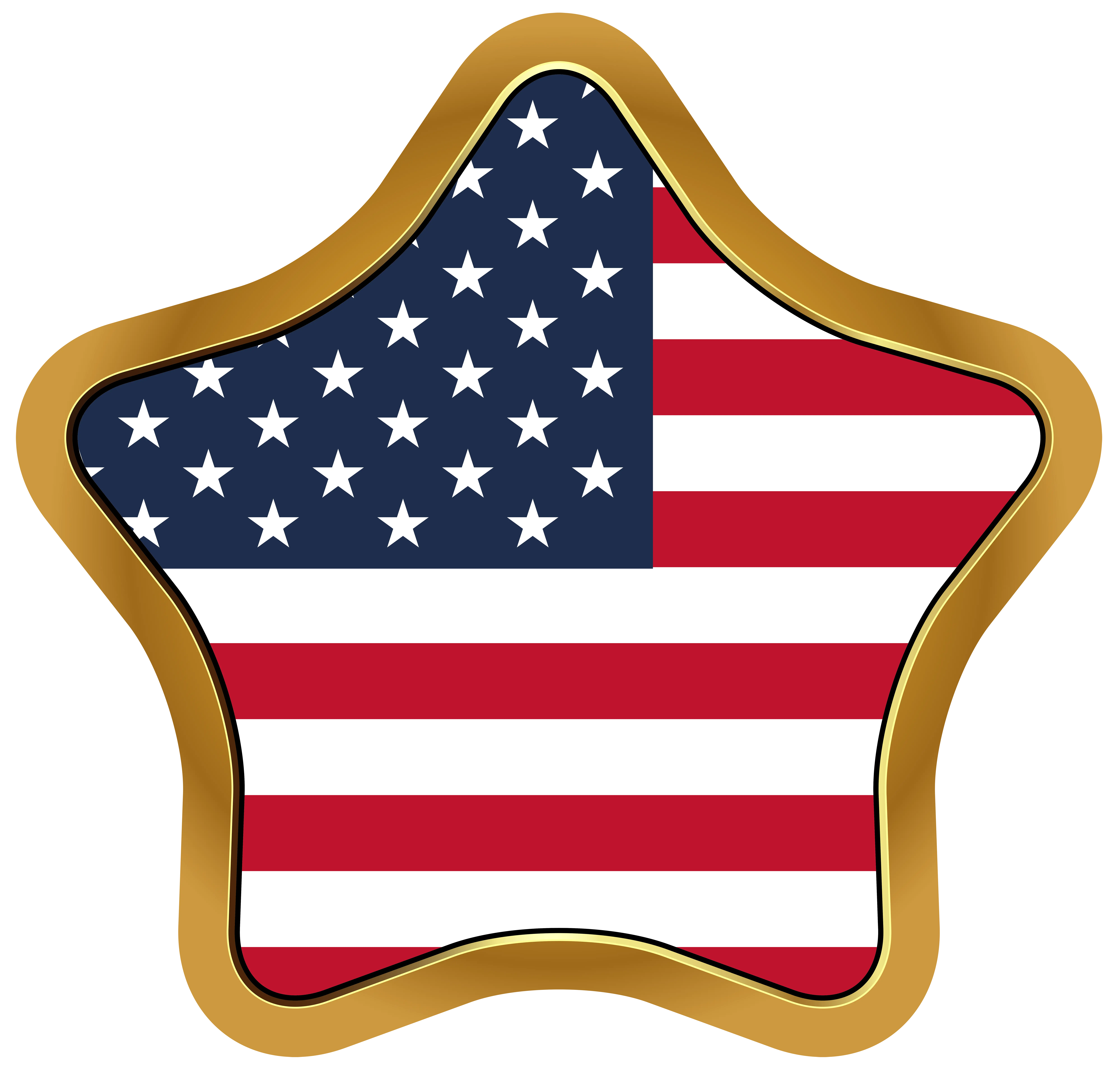 American Flag Star Emblem