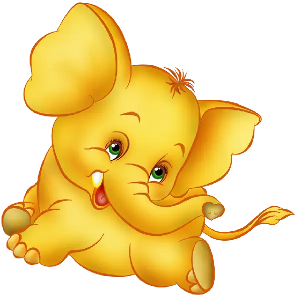 Yellow Cartoon Elephant