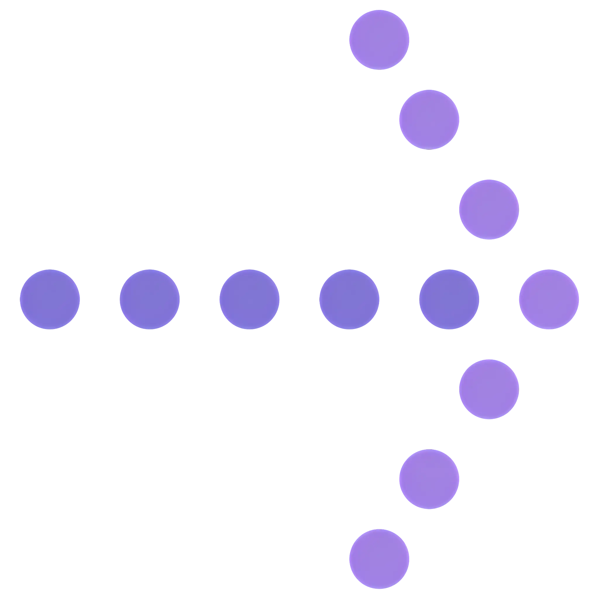 Purple Dotted Arrow Symbol