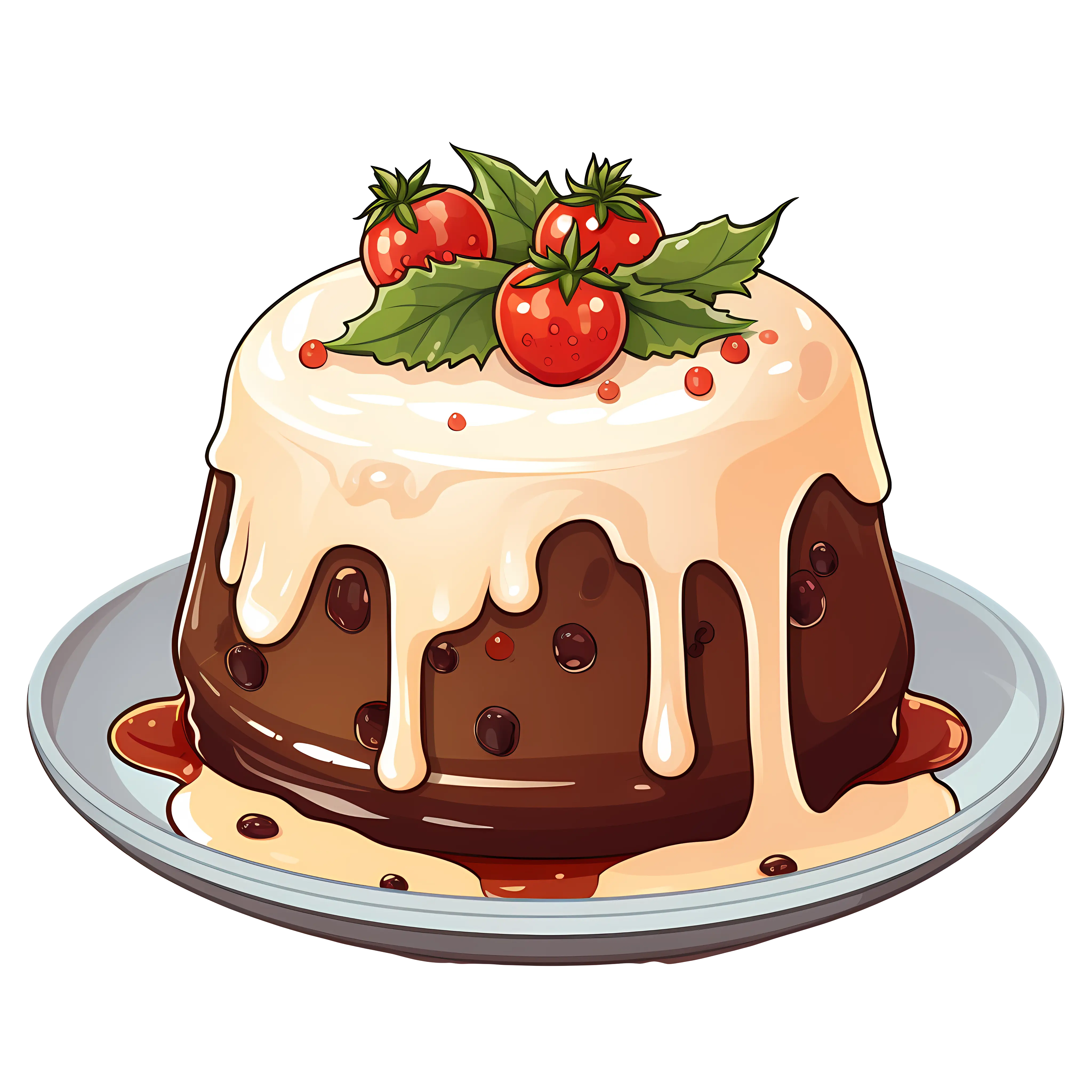 Christmas Pudding with Toppings