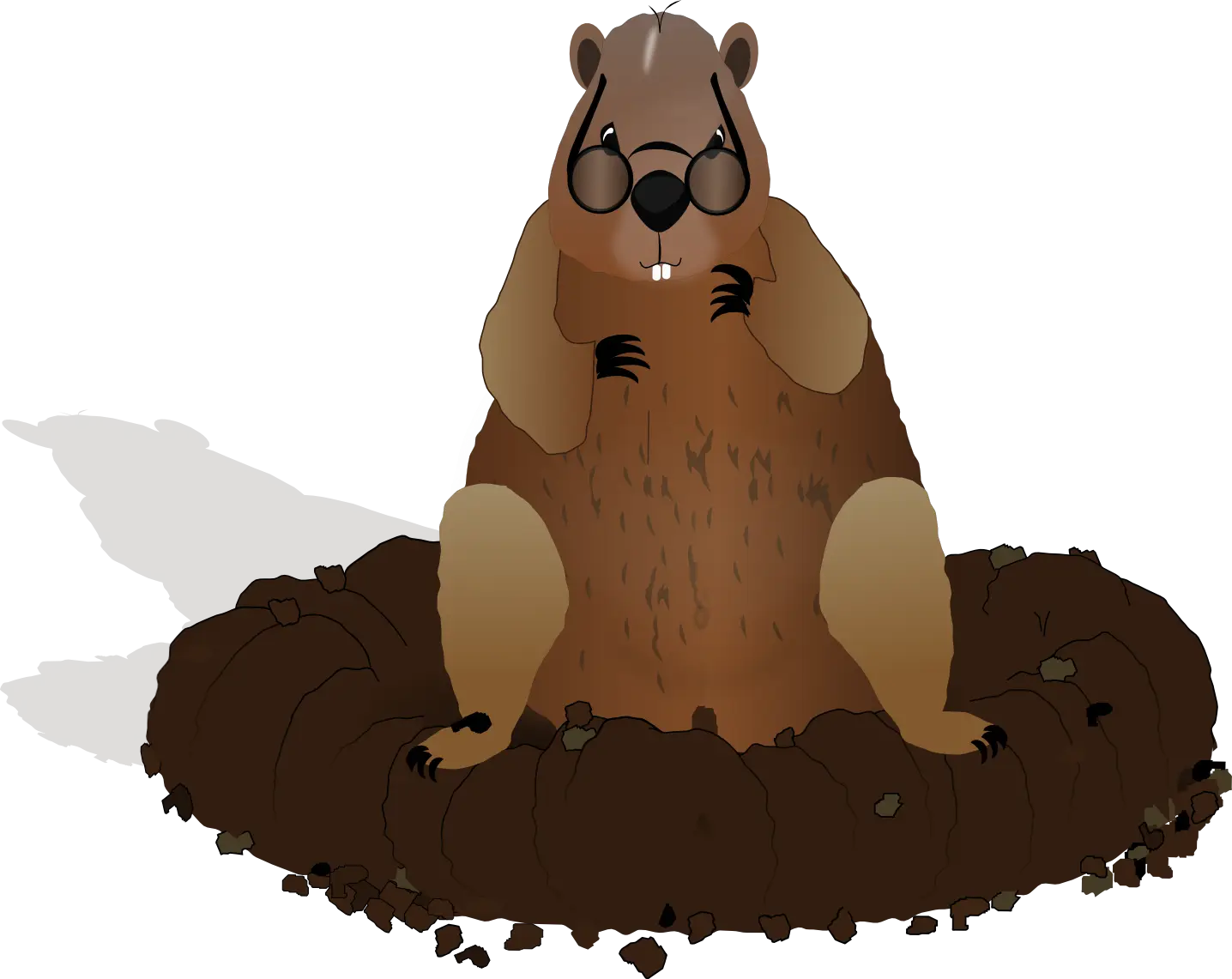 Groundhog with Glasses