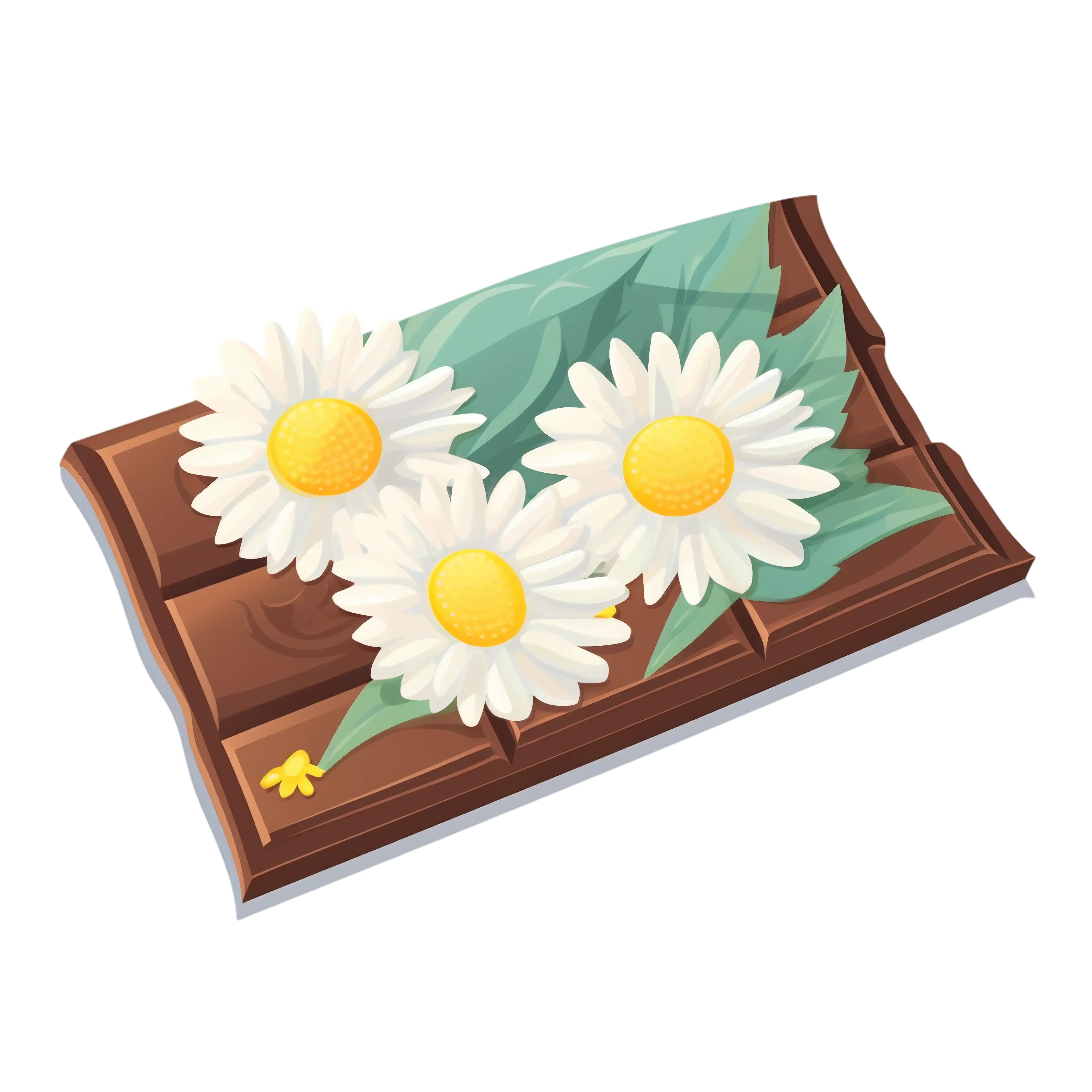 Chocolate Bar Decorated with Daisies